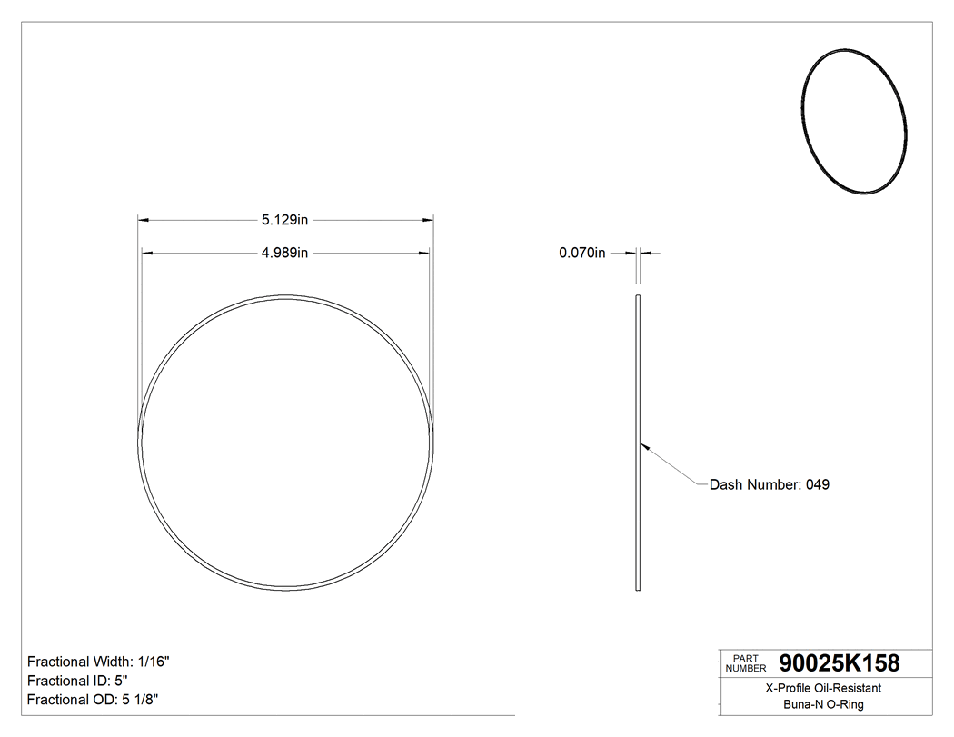 Technical drawing - 90025K158